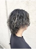 スパイラルパーマ×メッシュ