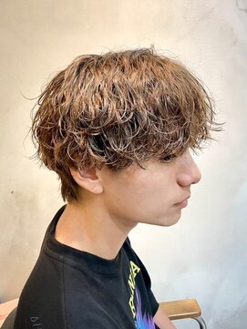 メンズサロン ガウディ 三宮店(men's salon Gaudi) 波巻きスパイラルパーマ×ブラウンカラー