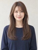 ハピエル ヘアークルー(HAPPYEL hair crew) 大人の顔まわりロングレイヤー×ベージュブラウン