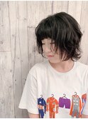 ショートウルフ/オン眉ショート/ナチュラルアッシュ