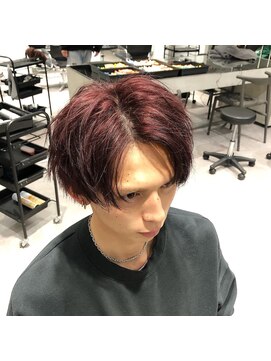 ザ サードヘアー 津田沼 (THE 3rd HAIR) 赤×赤シークレットメッシュ