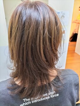 サンクスヘアー(Thanks hair) Thanks hair ヘルシーレイヤー×ハイライト