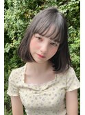 大人かわいい内巻きボブにミルクティープラチナアッシュ♪藤沢