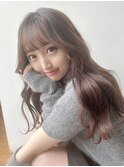 10,20代☆ぱっつん前髪×ヌーディーベージュ♪