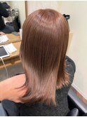 ツヤ髪/外ハネボブ/大人可愛い暖色カラー/ナチュラルブラウン