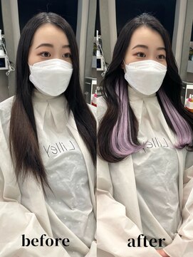 リリー(Lilley) 【lilley 稲永麻衣】インナーエクステ+韓国ヘア天神/今泉