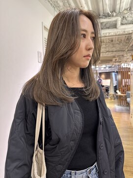 リノショアーズ ショウナン 辻堂店(RinoShores SHONAN) 韓国風顔まわりレイヤーカットヘルシースタイルショコラアッシュ