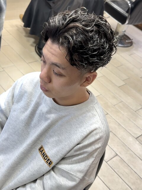 【HOMME HAIR 稲田】 ラルフカール フェード スタイル