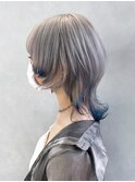 ホワイトブロンドエンドカラークラゲヘアー_ba474341