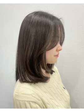 ピリオド 赤坂(Period.) ミディアムヘアーレイヤーカット髪質改善　赤坂見附