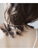 くびれヘアグラデーションカラーフェイスフレーミング鎖骨ミディ