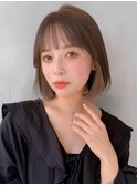 シースルーバング似合わせカットうるツヤくせ毛風カール美髪