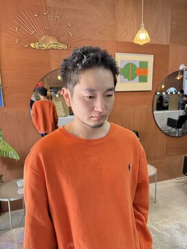 チャプター 問屋町(chapter) メンズスパイキーショートツイストピンパーマクリームパーマ眉毛