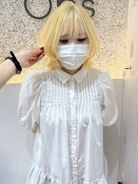 オプス 大名店(Ops) ☆360度可愛い!ブロンド×レイヤーボブで最強スタイル