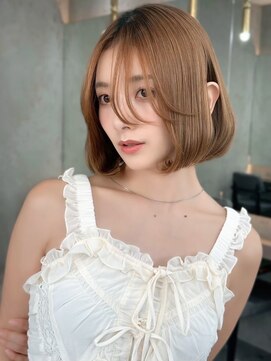 シー バイ ロンド 新宿(Sea by Lond) ココアベージュ×レイヤー[小顔/黒髪/オリーブグレー]