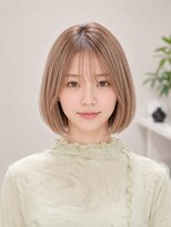 エイチエムヘアーホーム 池袋2号店(H M hair home)&nbsp;ミルクティーブロンド/レイヤーボブ/韓国巻き/顔周りカット