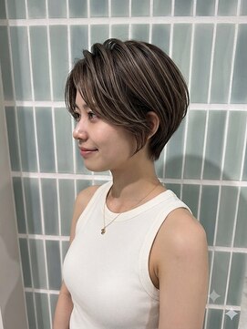 ゴカンムード(Gokan mood) 髪質改善縮毛矯正ハイライトショートカット30代40代