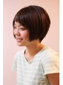 ショートバンググラデーションボブ