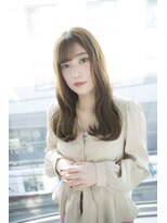 サロンドミルク 原宿(salon de MiLK)&nbsp;【salon de MiLK 原宿】艶ベージュカラー×ゆるウェーブ