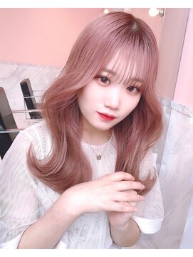 ルイ(LOUIS) 【 LOUIS 】韓国っぽいくびれヘア コーラルピンク