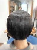 丸いショートボブ