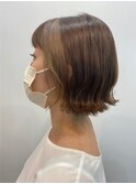 フェイスフレーミング×ベージュ