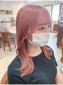 顔まわりレイヤー×ペールピンク☆