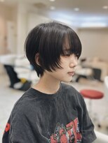 にしはら 美容室 【倉地雄介】マッシュショート×黒髪