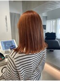【小岩井美希】切りっぱなしボブ x オレンジブラウン