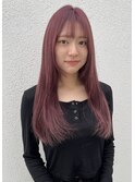 チェリーレッド×ロングレイヤー