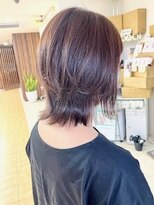 クオリス 上板橋店(QUALIS) くびれボブミニウルフ透明感レイヤーアッシュグレージュ白髪染め