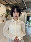 レイヤーボブ/ショートボブ/ニュアンスパーマ/顔周り/20代30代