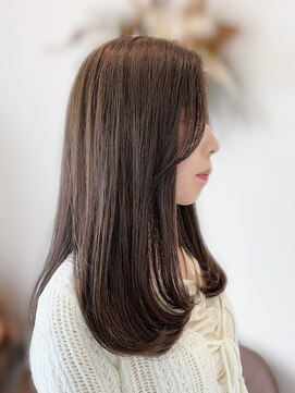 ルヴェール 北方店(LeVert) レイヤーカット×グレージュ