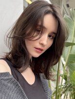 トルネード(TORNADO)&nbsp;外国人風レイヤーロブカーテンバング ミディアムレイヤー A0725