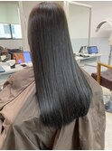髪質改善酸性ストレートでドライヤーするだけで艶髪へ　門前仲町