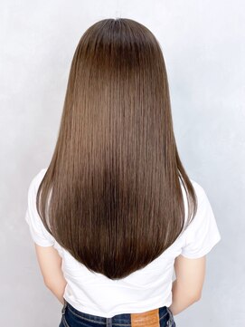 アルバム 池袋(ALBUM) 顔周りレイヤーロング似合わせカットミルクティー_ba569612