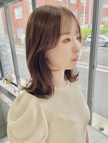 ヘアー アイス 御器所本店(HAIR ICI)&nbsp;髪質改善カラーくびれミディアムレイヤーカット小顔アッシュ