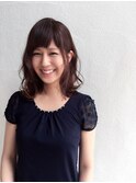 高知 南国市 BiBi glandjete ラズベリーアッシュ×外はねミディ