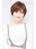大人かわいい小顔前下がりノーブルショート