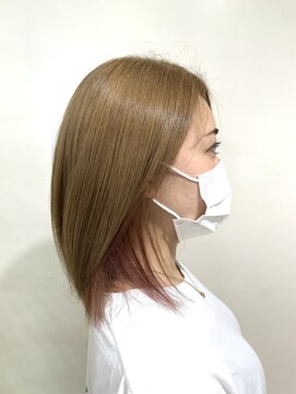 アズール 草加(azule) ペールベージュ×ペールピンク インナーカラー