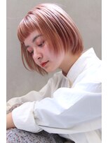 ラエティス(Laetus)&nbsp;ブリーチ毛対応縮毛矯正/ダブルカラーでペールピンクボブ