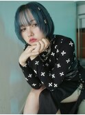 Y2Kショートウルフ×ターコイズ