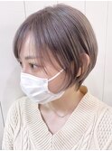 ラベンダーアッシュ_チェリーブラウンフェミニンロング_ba330651