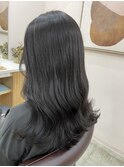 暗髪透明感グレージュ