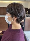ひし形 ショートレイヤー アッシュブラウン