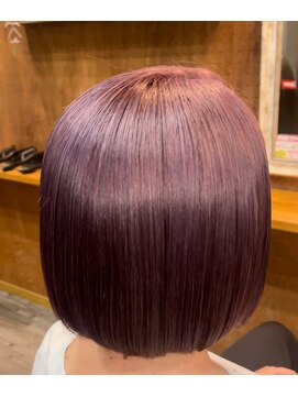 ヘアーサロン アトリエ(Hair salon ATORIE) ボブヘアヘアカラーダブルカラーローズピンクブラウン