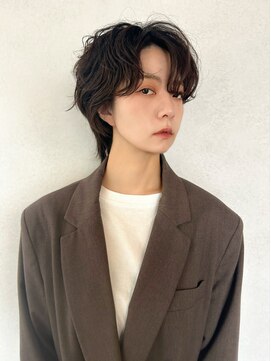 カナン 銀座(CANAAN) 黒髪ショート　小顔バング　ウェーブショート