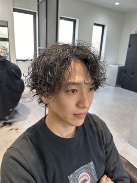 カルロイースタイル(CARLO e-style) 波巻きツイストスパイラルパーマフェード刈り上げツーブロック