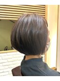 ショートボブ/丸みボブ/ショートグラデーション40代50代