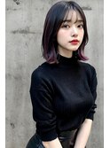 「韓国風レイヤーボブ × バレイヤージュカラー」